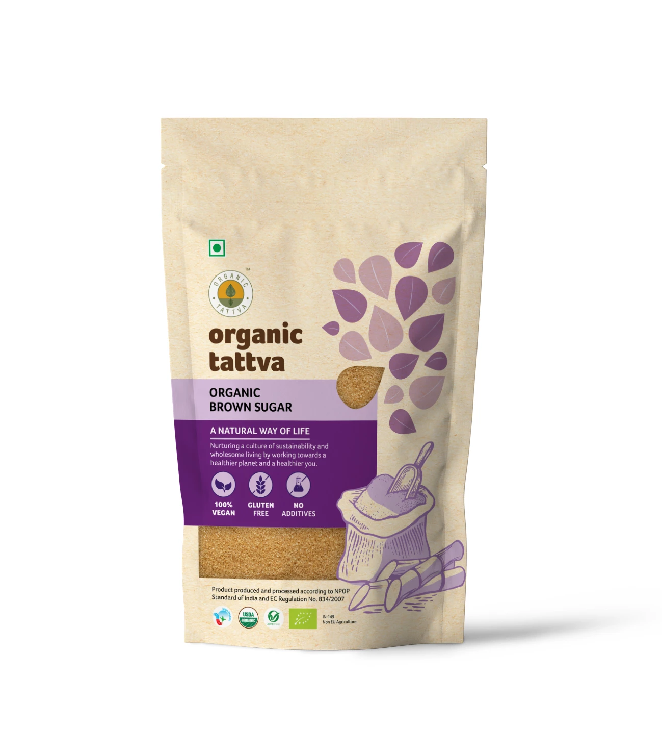 Organic Tattva Organic Brown Sugar, 500 g-1.webp